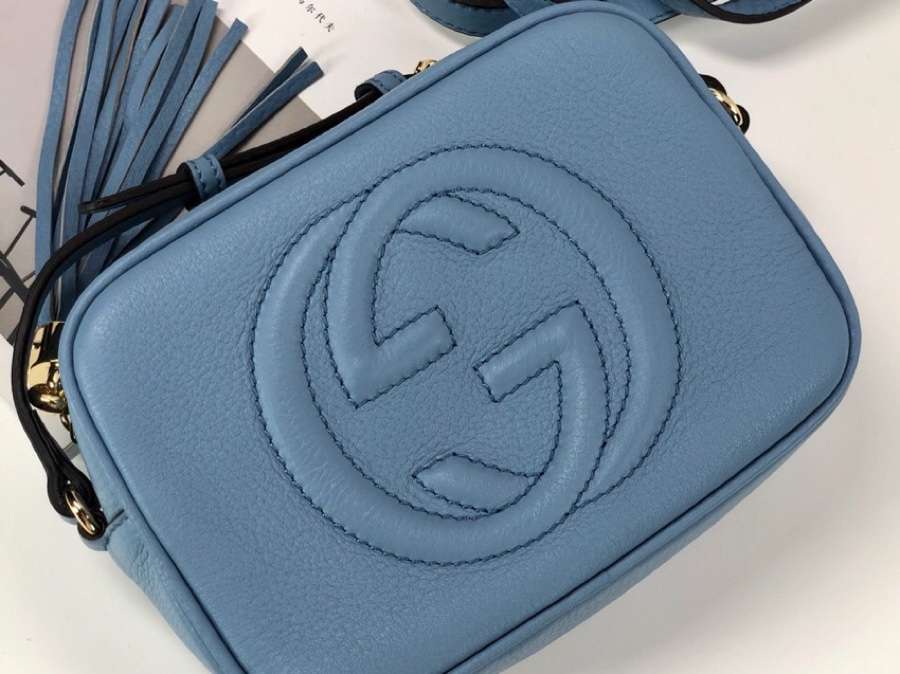 Gucci Soho small leather disco bag 308364 blue